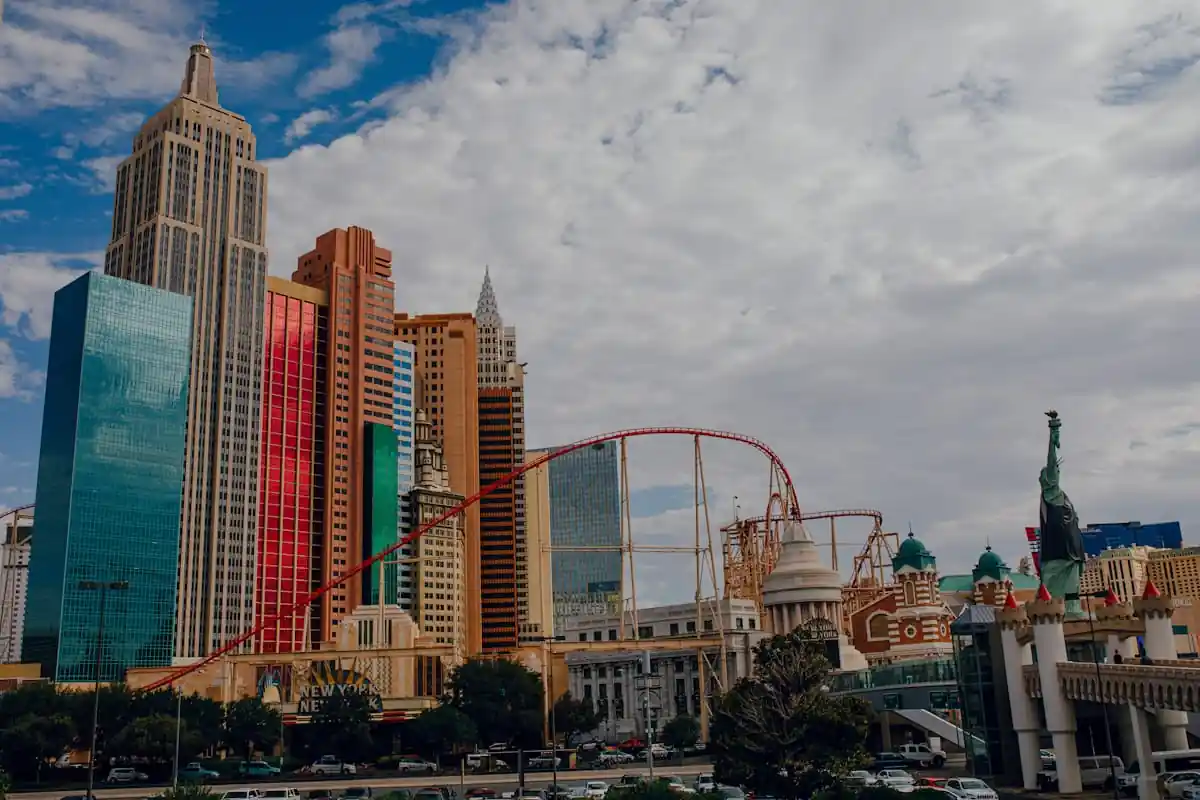 Casino hotel district and skyline