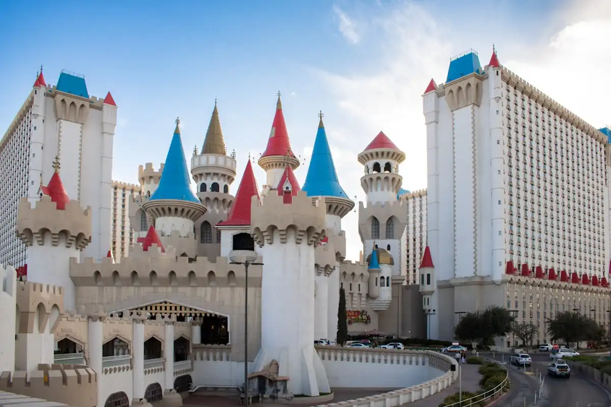 Castle-style casino hotel facade